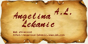Angelina Lekanić vizit kartica